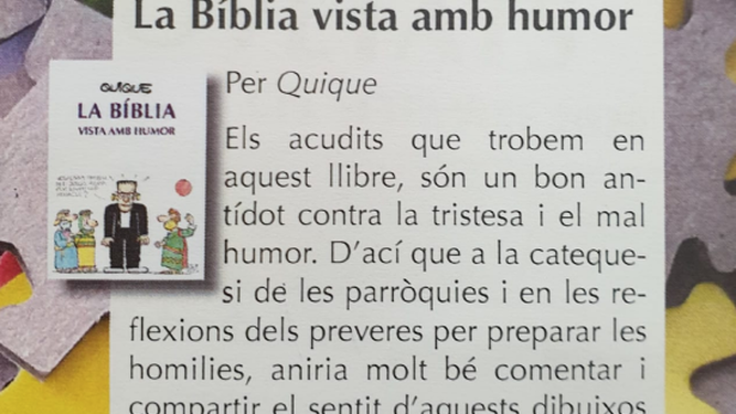 "La Biblia vista con humor", editada también en catalán