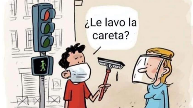 La 'nueva normalidad' en un semáforo