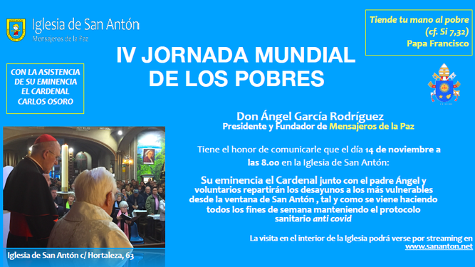 Osoro y el padre Ángel, con los pobres