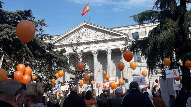 Concentración frente al Congreso