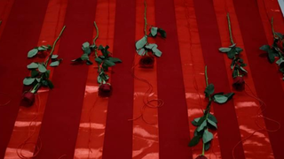 Imagen de la exposición en homenaje a los mártires de la UCA