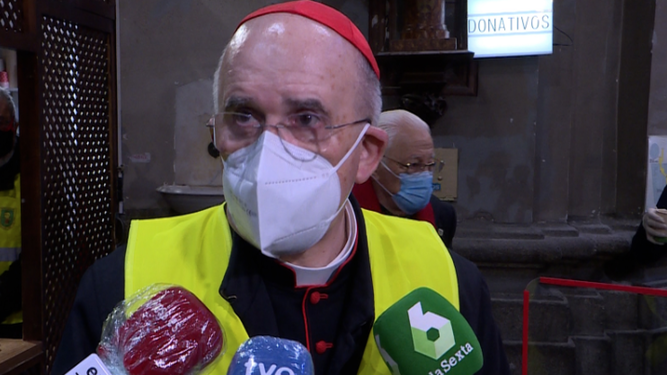 El cardenal Osoro, hoy en San Antón