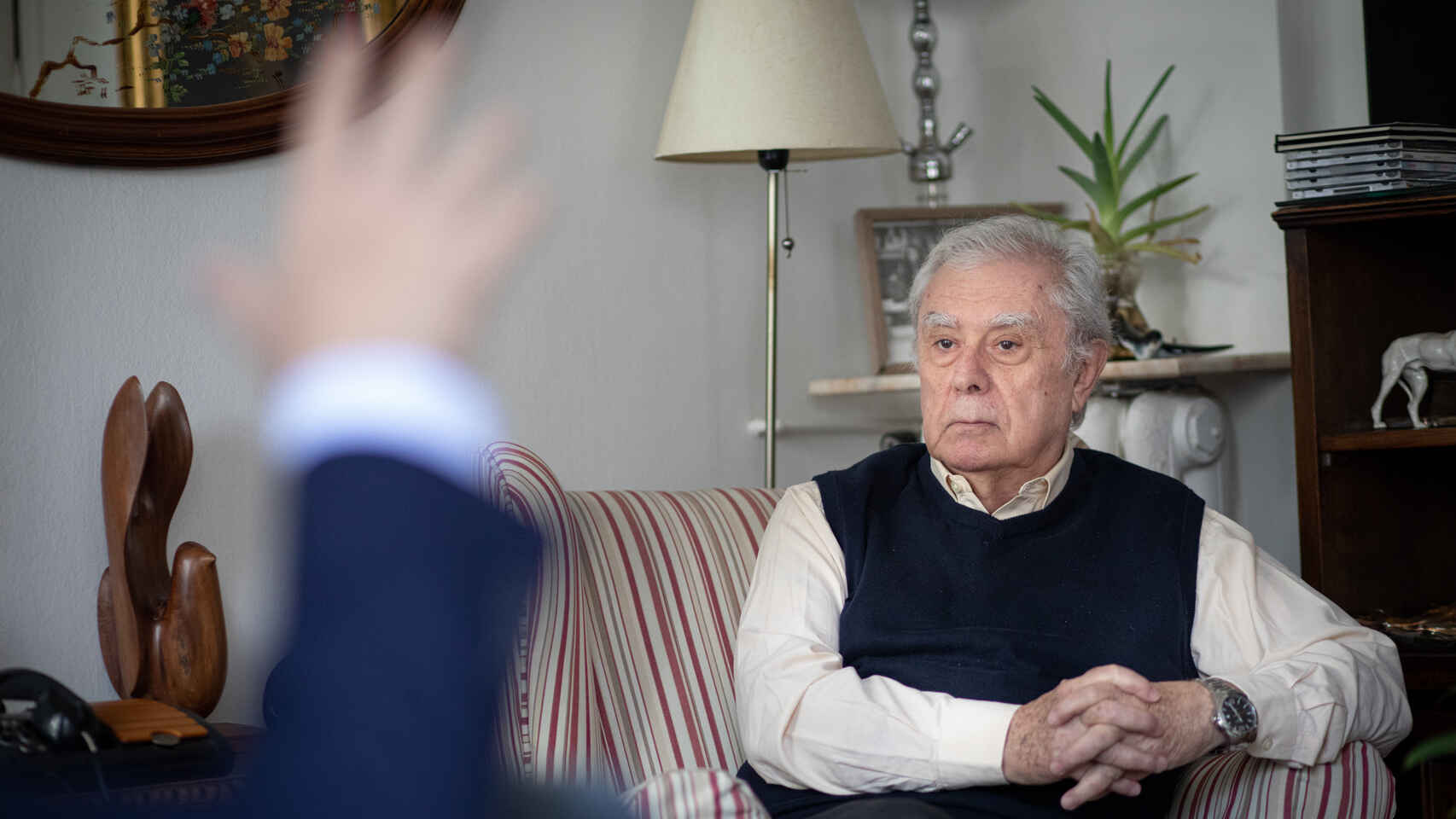 Javier Ruipérez, durante la entrevista