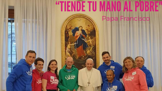 Lázaro España y el Papa Francisco