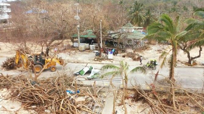 Huellas del huracán Iota en San Andrés