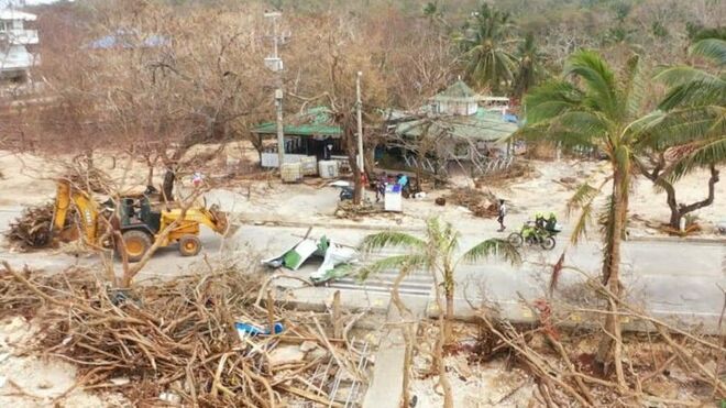 Huellas del huracán Iota en San Andrés