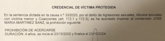 Credencial de víctima protegida