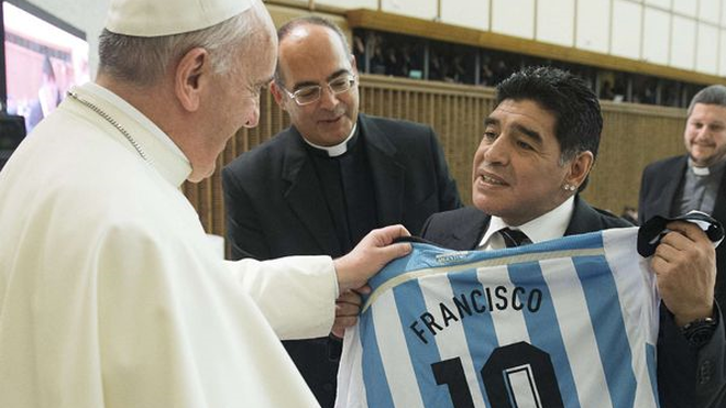 Maradona y el Papa