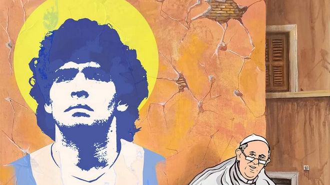 El Papa y Maradona