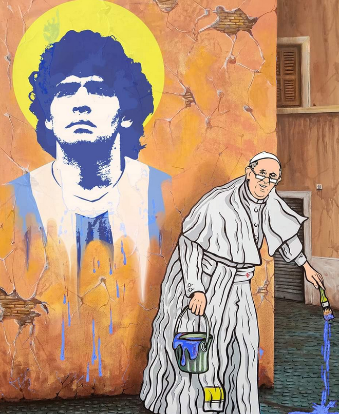 El Papa y Maradona