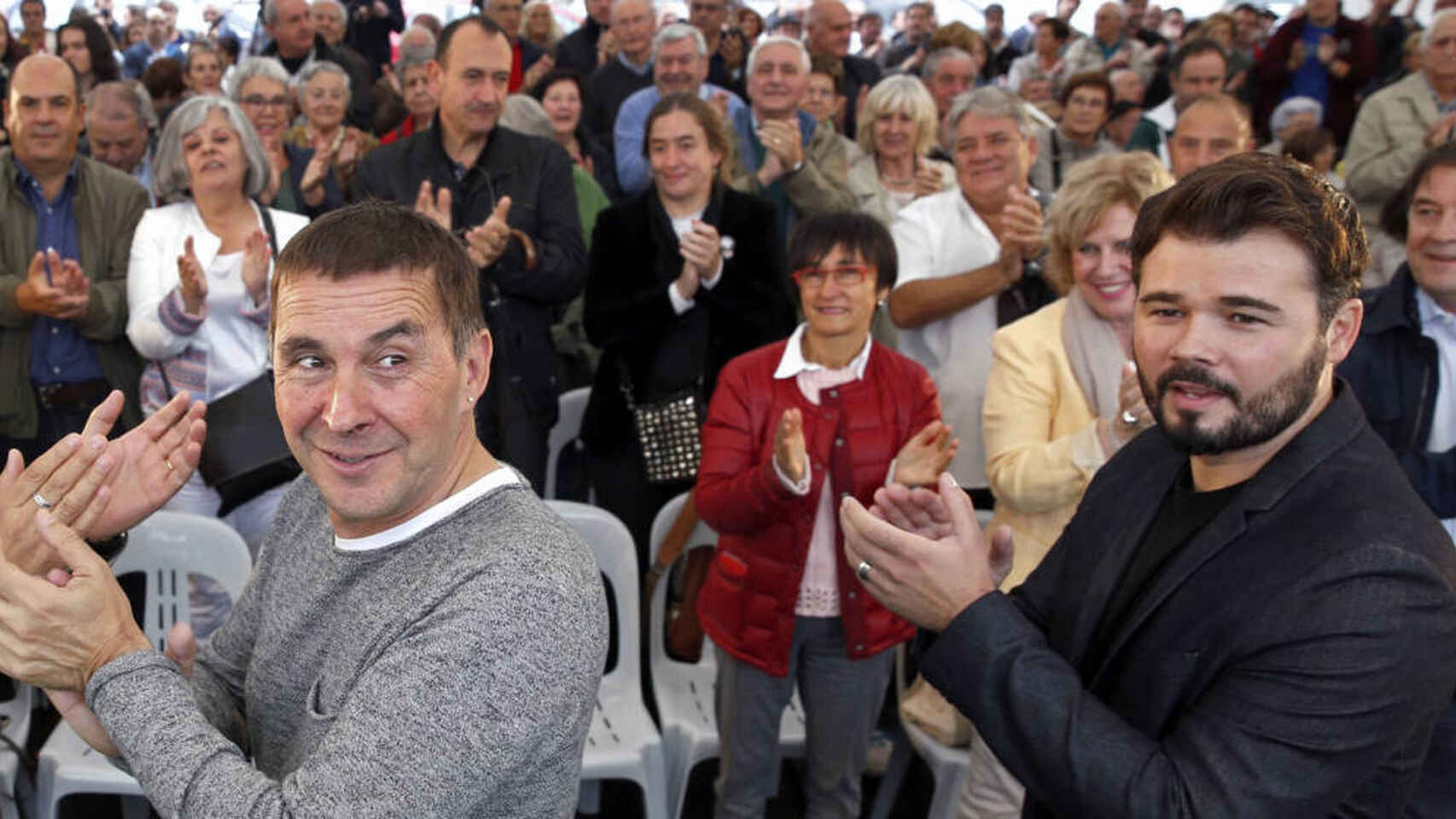 Arnaldo Otegi y Gabriel Rufián