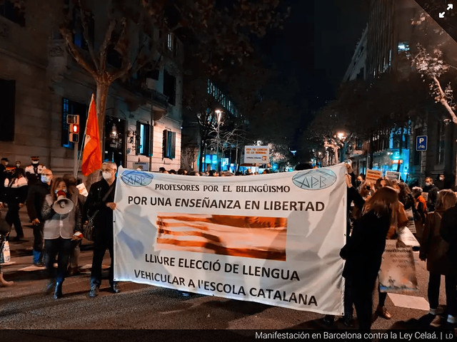 Concentración contra la ley Celaá