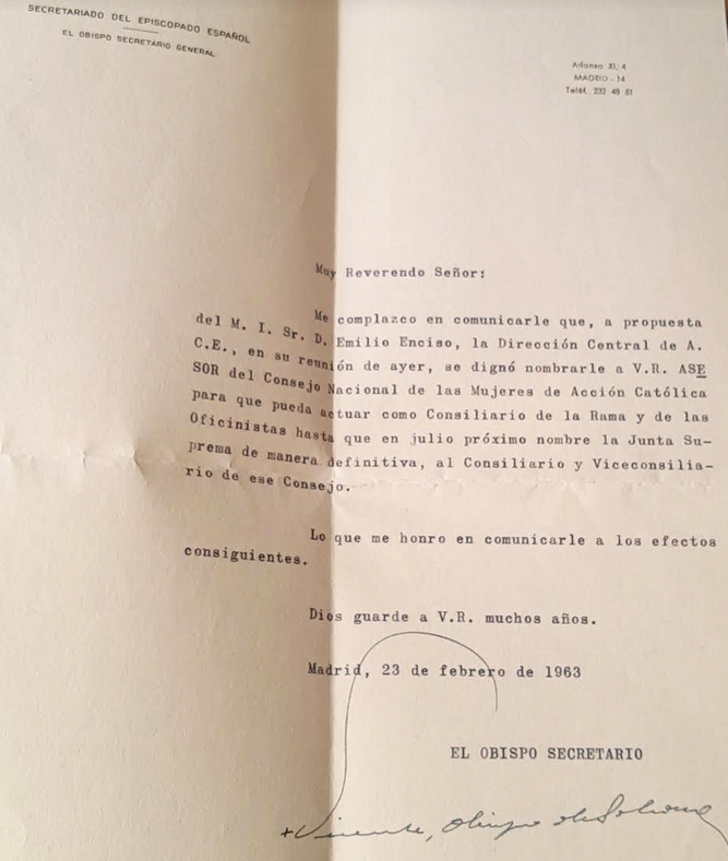 Aradillas, consiliario de AC