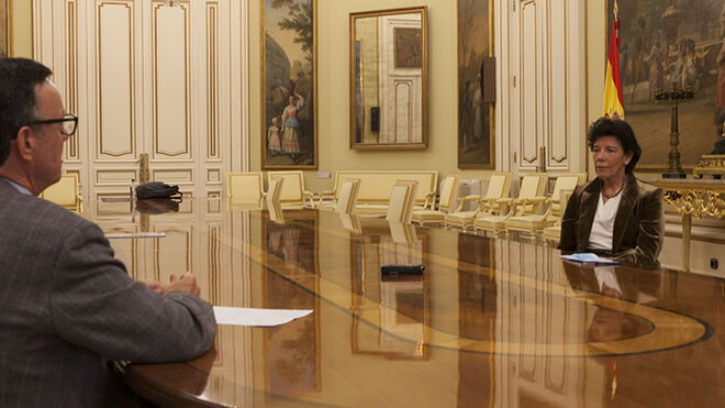 Isabel Celaá, durante la entrevista