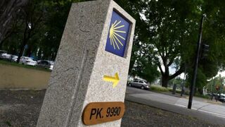 Mojón del Camino de Santiago en Buenos Aires