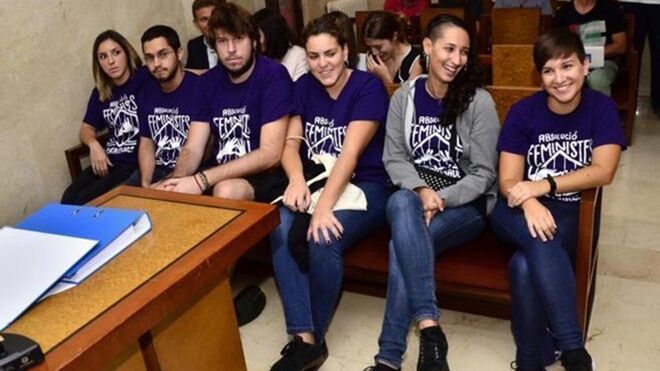 Los condenados, durante el juicio