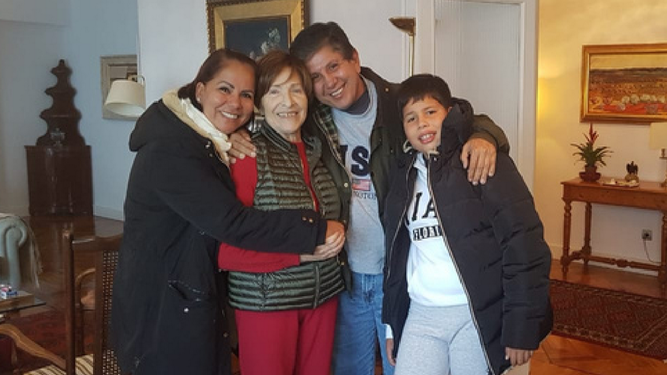 María Jesús Casar y el arquitecto Alfredo Soliz