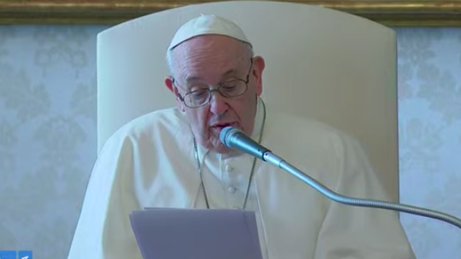 Francisco, durante la audiencia de hoy