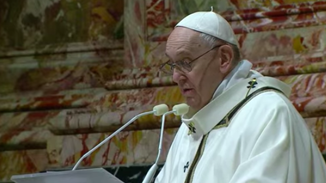 Francisco, en la Misa del Gallo