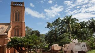 La MINUSCA patrulla alrededor de la catedral de Bangassou