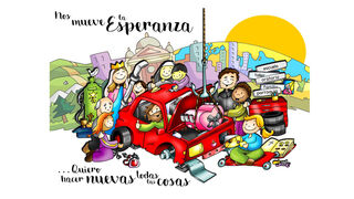 Cartel "Nos mueve la esperanza", de Fano