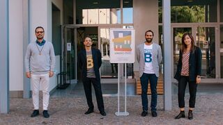 El director del Iusve, don Nicola Giacopini y los docentes Sanavio, Gottardo y Bonotto