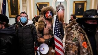Algunos 'líderes' de la protesta pro-Trump, en el Capitolio