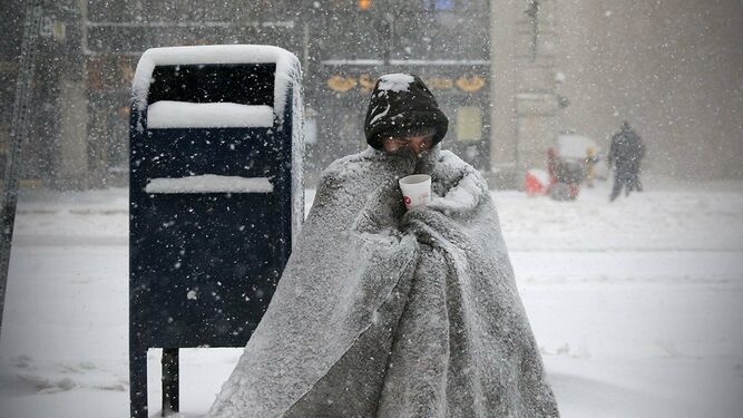 Los sin techo, los grandes olvidados... también entre la nieve