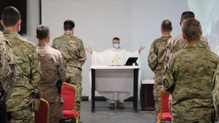 José Ramón Rapallo, celebrando en Irak