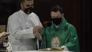 Berzosa, celebrando en Santo Domingo