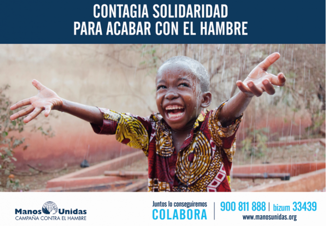 “Contagia solidaridad para acabar con el hambre”, lema de la 62 Campaña contra el Hambre de Manos Unidas