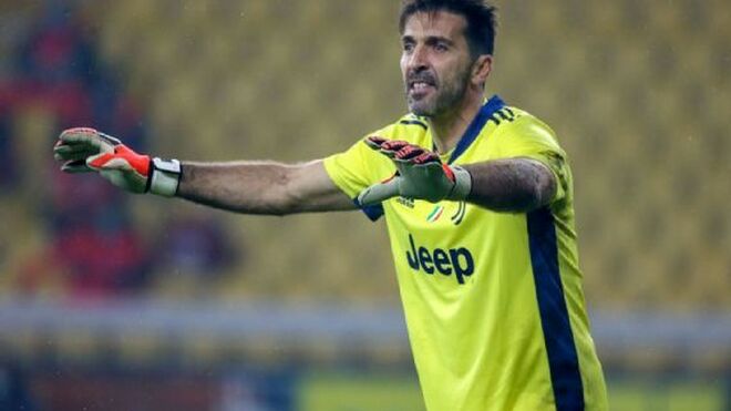 Buffon, durante el polémico partido contra el Parma