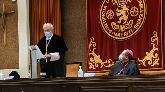 El rector de Comillas, con el nuncio Aúza
