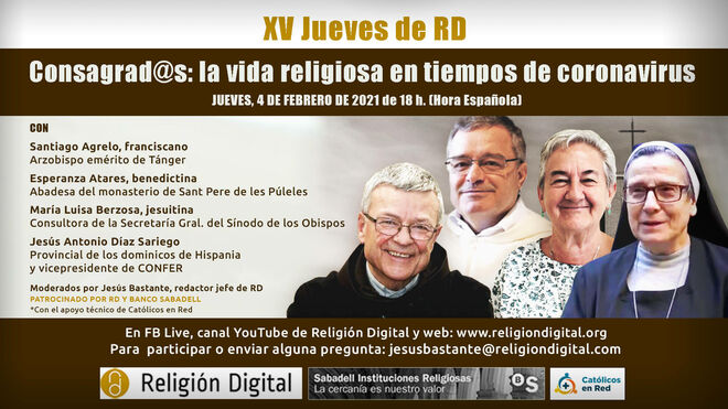 'Consagrad@s: la vida religiosa en tiempos del coronavirus', a debate en los XV Jueves de RD