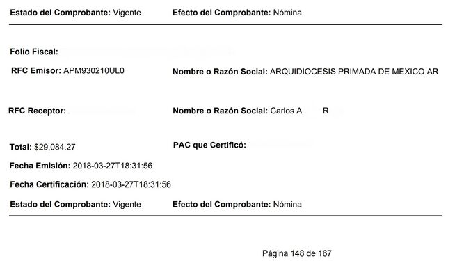 En nómina. Ingresos mayores.