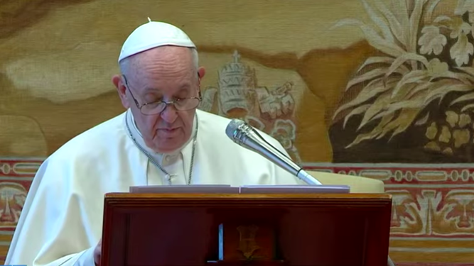 Francisco, durante su intervención