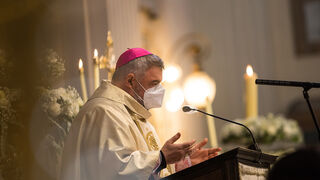 Monseñor Carlos Escribano, arzobispo de Zaragoza y consiliario de Manos Unidas