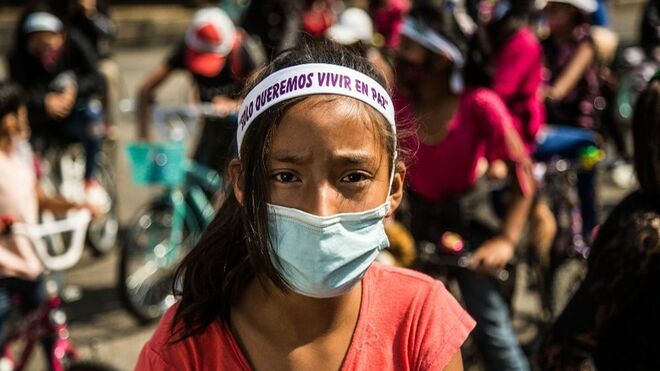Manifestación de niñas en Guatemala