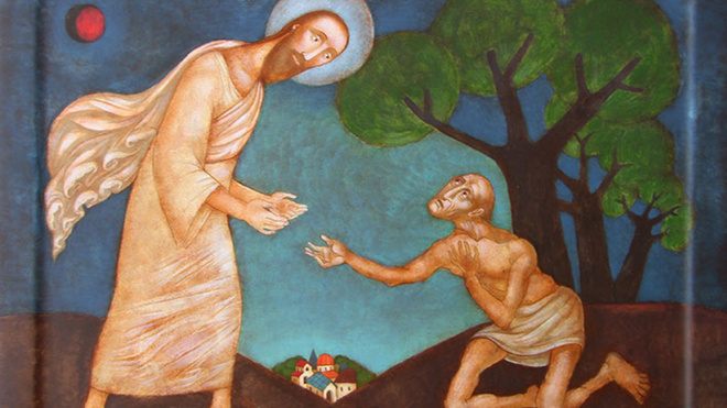 Jesús y el leproso