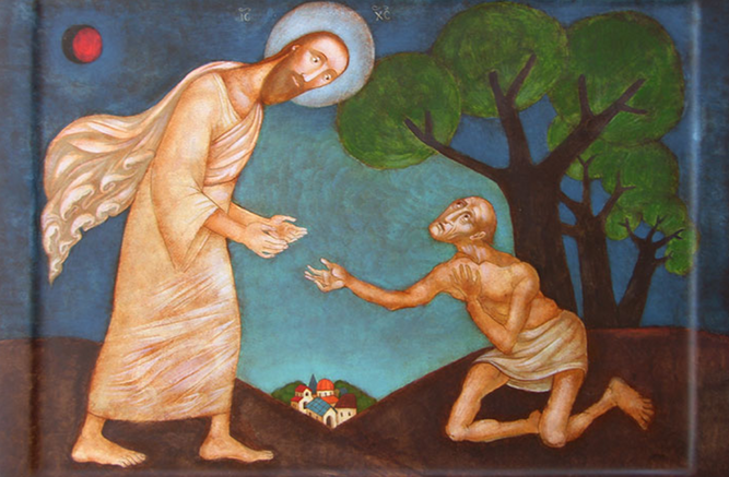 Jesús y el leproso