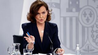 Carmen Calvo, en el Consejo de Ministros