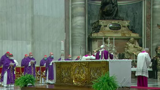 Altar de San Pedro en este Miércoles de Ceniza