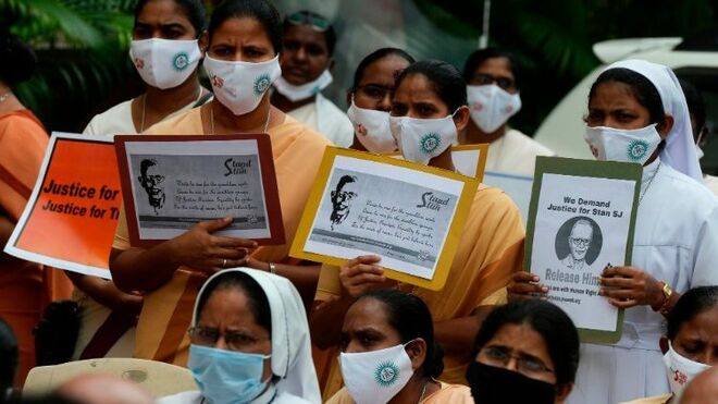 Protestas en India en apoyo al padre Stan Swamy
