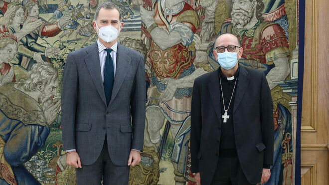 Omella, con el rey Felipe VI