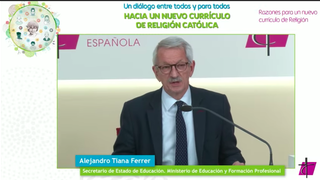 Alejandro Tiana, secretario de Estado de Educación, durante el foro de la CEE