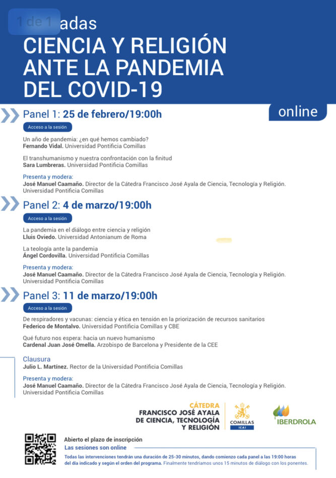 Ciencia y religión ante la pandemia