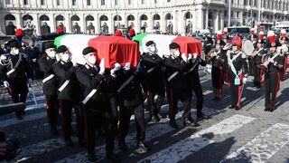 Funeral en Italia del embajador y el militar asesinados en la RDC