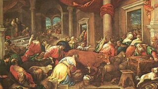 Jesús expulsa a los mercaderes del templo