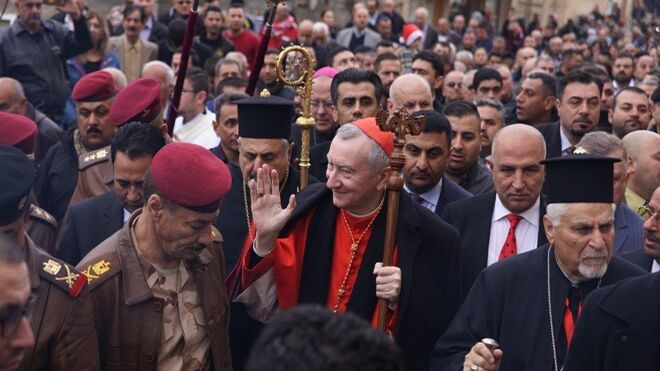 Parolin, durante su visita de 2018 a Irak