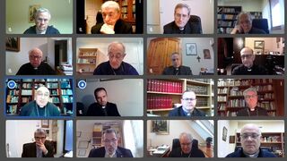 Los obispos de la Tarraconense en su última reunión telemática celebrada hasta la fecha.